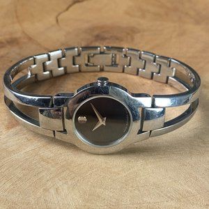 MOVADO Amorosa Ladies Watch Stainless Steel Black Dial Quartz Watch